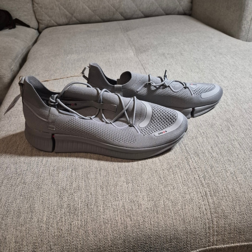 Unos Grey Knit Running Shoes Mens 12.5-13.5  women 14-15